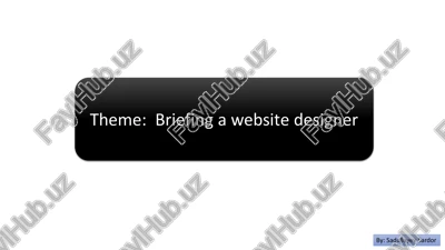briefing a website designer — PDF