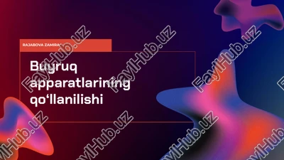 buyruq apparatlari — PPTX