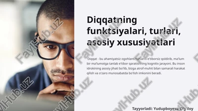 diqqatning ta'rifi — PPTX