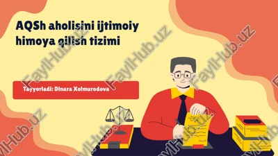 aqsh aholisini ijtimoiy himoya qilish tizimi — PPTX