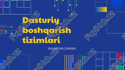 dasturiy boshqarish tizimlari — PPTX
