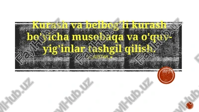 o'quv-mashg'ulot lagerining tuzilmasi va dizayni — PPTX