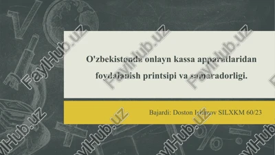 onlayn kassa apparatlari — PPTX