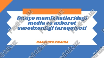 mediya va axborot savodxonligi — PPTX