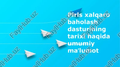 pirls xalqaro baholash dasturi — PPTX