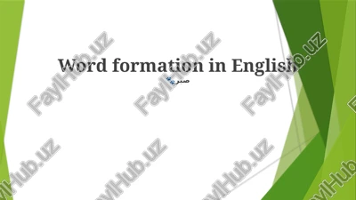 word formation in english — PPTX