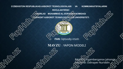 yapon modeli — PPTX