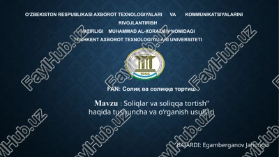 soliqlar va soliqqa tortish haqida tushuncha va o‘rganish usullari — PPTX
