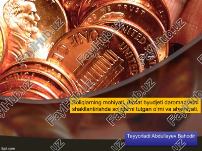 maliy soliqlar — PPT