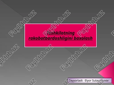 innovatsiyalarni qabul qilish varivojlantirish — PPTX