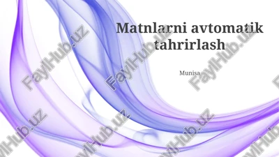 avtomatik matn tahrirlash — PPTX