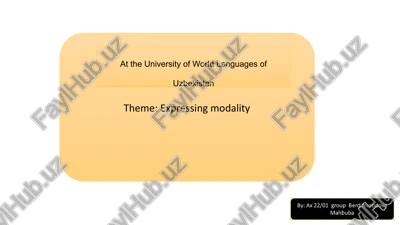 expressing modality in english — PPTX