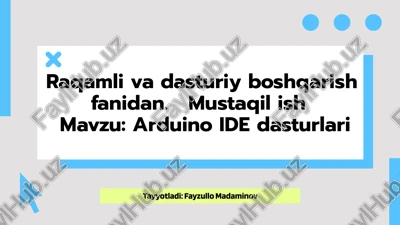 arduino ide dasturlari — PPTX