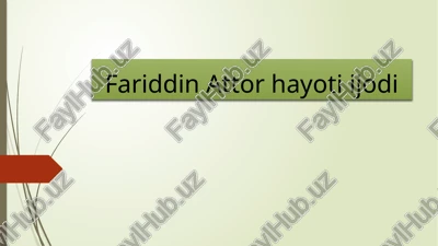 fariddin attor hayoti — PPTX