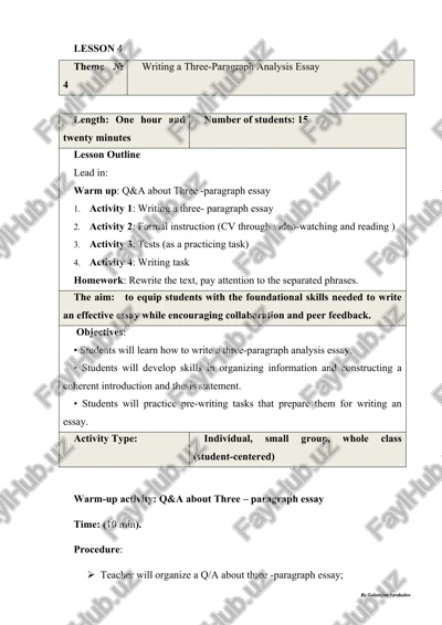 writing a three-paragraph analysis essay — DOCX