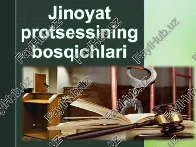 jinoyat protsessining bosqichlari — PPTX