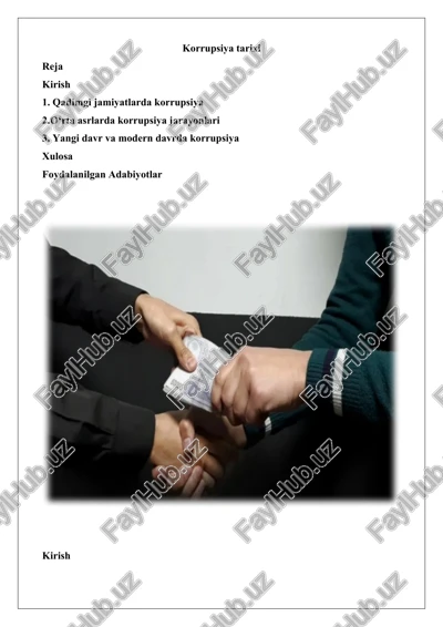 korrupsiya tarixi — DOCX