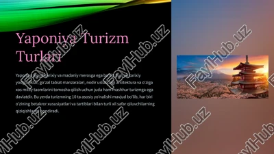 yaponiya turizm turlari — PPTX