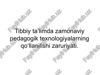 zamonaviy pedagogik texnologiyalar — PPTX