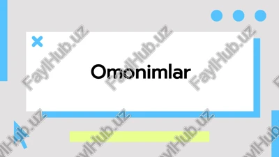 omonimlar — PPTX