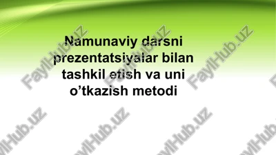 dars, uning turlari va tuzilishi — PPTX