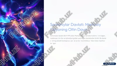 somoniylar davlati — PPTX