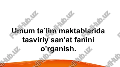 tasviriysan’at metodikasi — PPTX