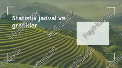 statistik jadvallar — PPTX