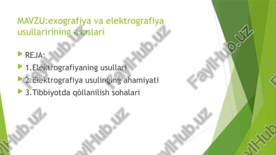 elektrografiya usullari — PPTX
