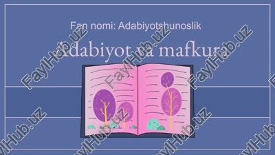adabiyot va mafkura — PPTX