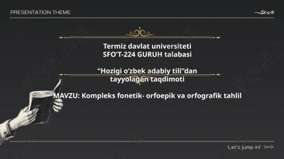 kompleks fonetik- orfoepik va orfografik tahlil — PPTX