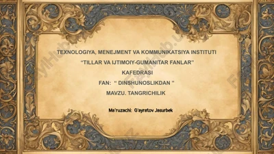 tangrichilik — PPTX