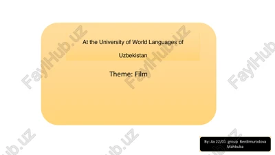 the world of film: an overview — PDF