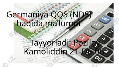 germaniya qqs (nds) haqida ma'lumot — PPTX