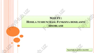 funksiya hosilasini hisoblash — PPTX