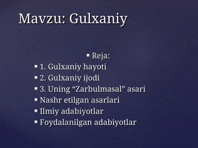gulxaniy — PPT