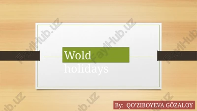 wold holidays — PPTX