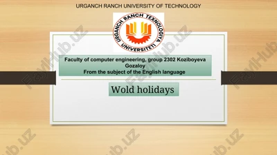 wold holidays — PPT