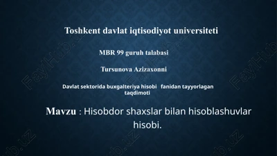 davlat sektorida buxgalteriya hisobi — PPTX