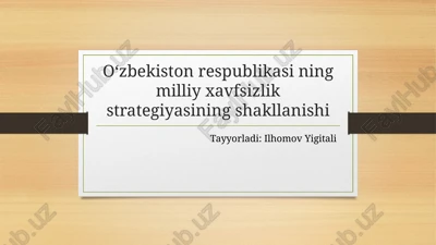 milliy xavfsizlik strategiyasi — PPTX