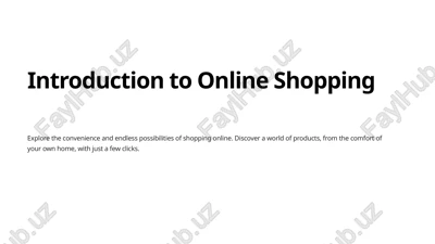 introduction to online shopping — PPTX