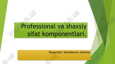 professional va shaxsiy sifat komponentlari — PPTX