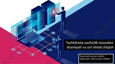 tashkilotda xavfsizliksiyosati — PPTX