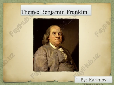 benjamin franklin — PPTX