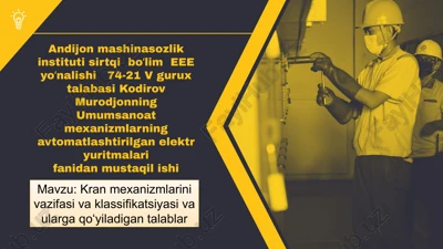 kran mexanizmlari — PPTX