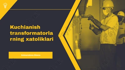 kuchlanish transformatorlarning xatoliklari — PPTX