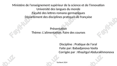 l'alimentation: un enjeu quotidien — PPTX