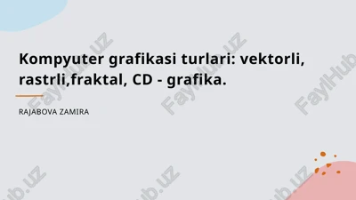 kompyuter grafikasi turlari — PPTX