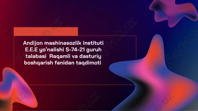 led segmentli modulni dasturiy boshqarish — PPTX