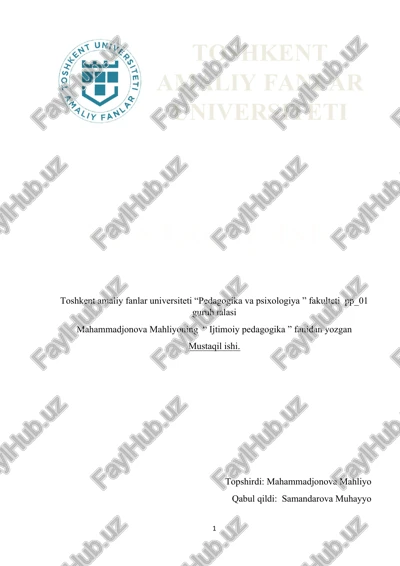 xviii-xix. asr maʼrifatparvarlarining ijtimoiy-pedagogik qarashlari — DOCX
